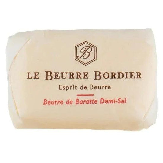 Churned Salted Butter by Bordier - 4.4 oz | Hand-made, Grass Fed | Imported from France