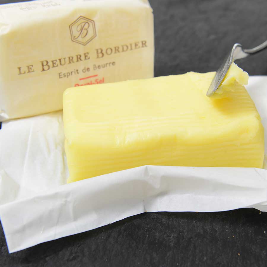 Churned Salted Butter by Bordier - 4.4 oz | Hand-made, Grass Fed | Imported from France
