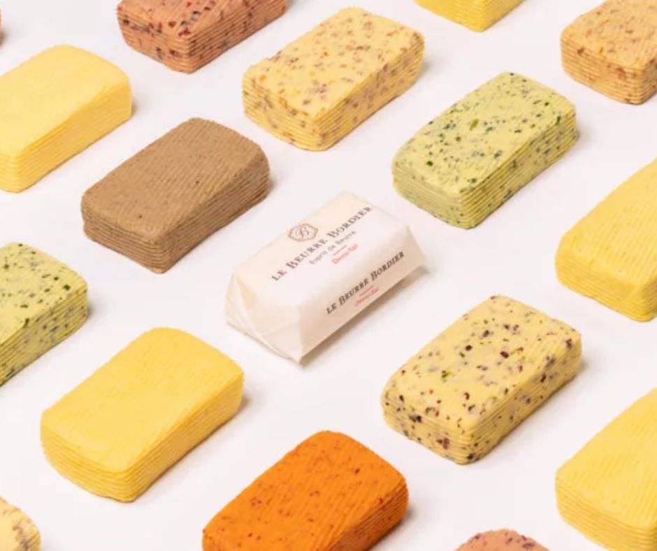 Churned Salted Butter by Bordier - 4.4 oz | Hand-made, Grass Fed | Imported from France - Pack of 3