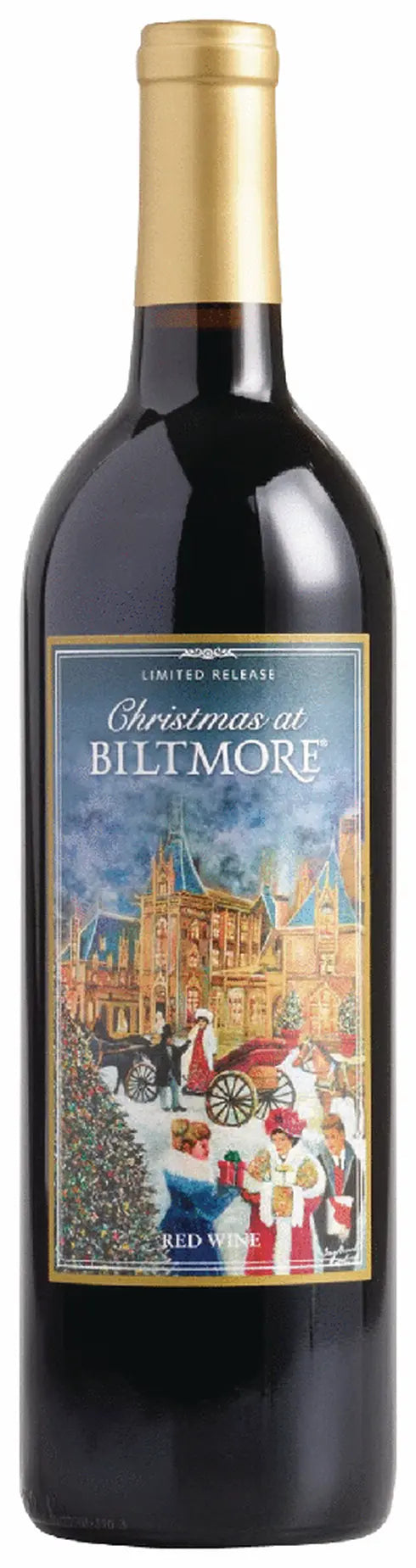Chocolate Dipped Covered Wine Bottle - Biltmore Christmas Wine, Red & White - includes 2