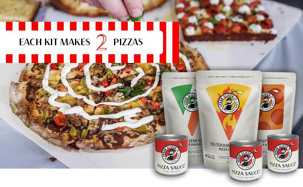 Urban Slicer Pizza Worx Pizza Kit - The WORX Variety Kit - 3 Crusts - 3 Sauces