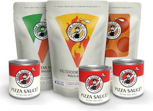 Urban Slicer Pizza Worx Pizza Kit - The WORX Variety Kit - 3 Crusts - 3 Sauces