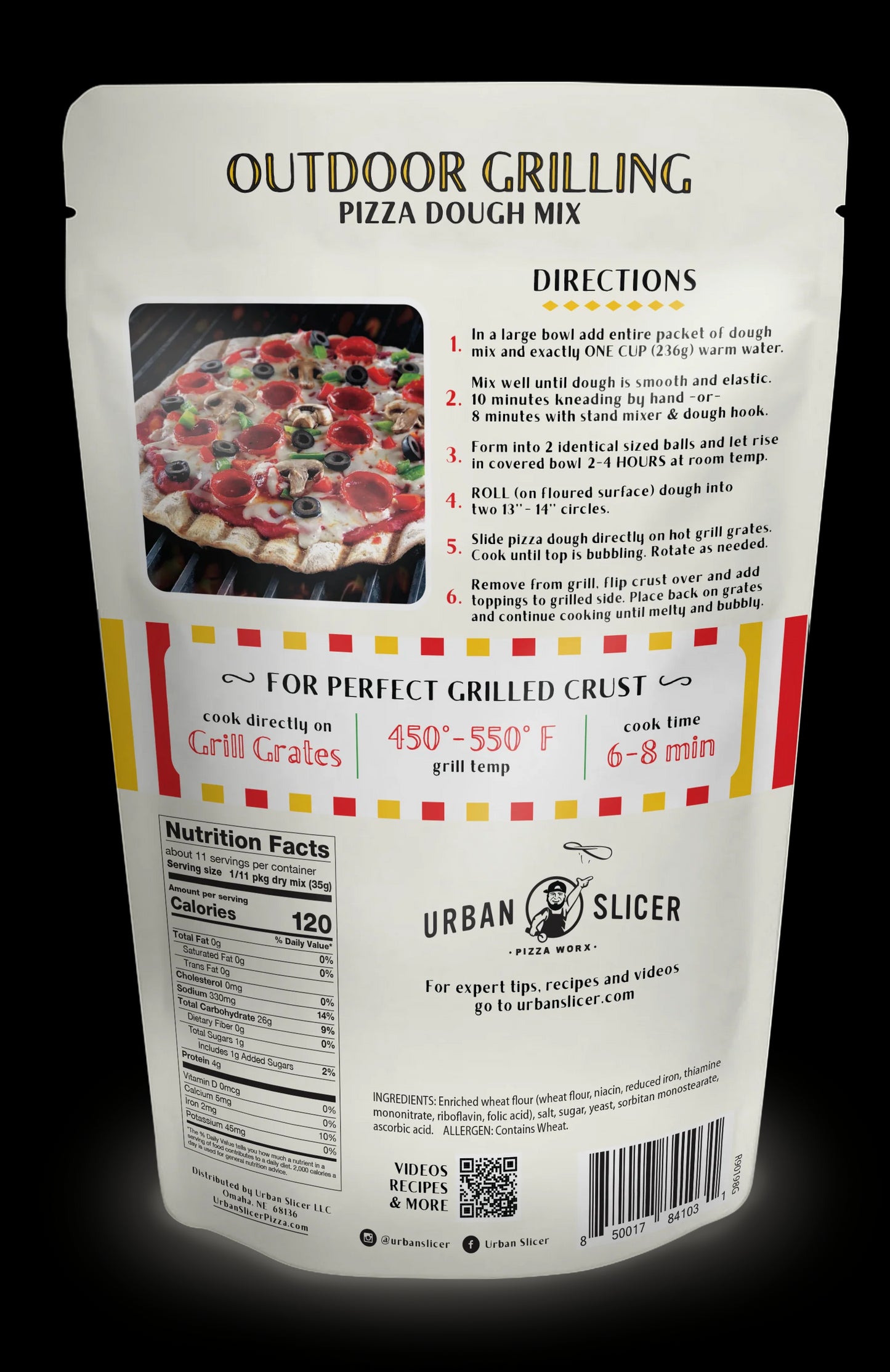 Urban Slicer Pizza Worx Outdoor Grilling Pizza Kit - 1 Bag Outdoor Grilling Style Crust, 1 Pizza Sauce