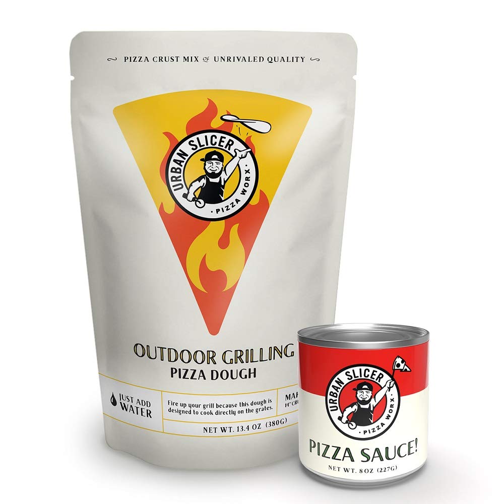 Urban Slicer Pizza Worx Outdoor Grilling Pizza Kit - 1 Bag Outdoor Grilling Style Crust, 1 Pizza Sauce