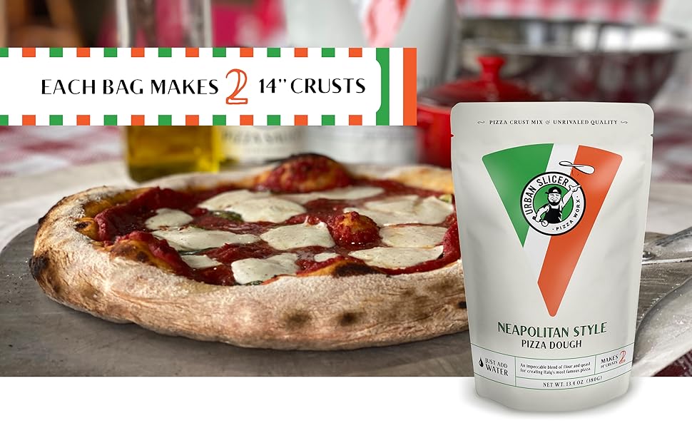 Urban Slicer Pizza Worx Neapolitan Pizza Kit - 1 Bag Neapolitan Style Crust, 1 Pizza Sauce