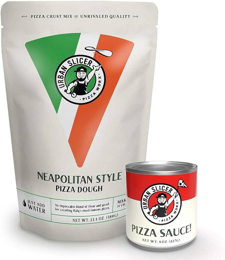 Urban Slicer Pizza Worx Neapolitan Pizza Kit - 1 Bag Neapolitan Style Crust, 1 Pizza Sauce