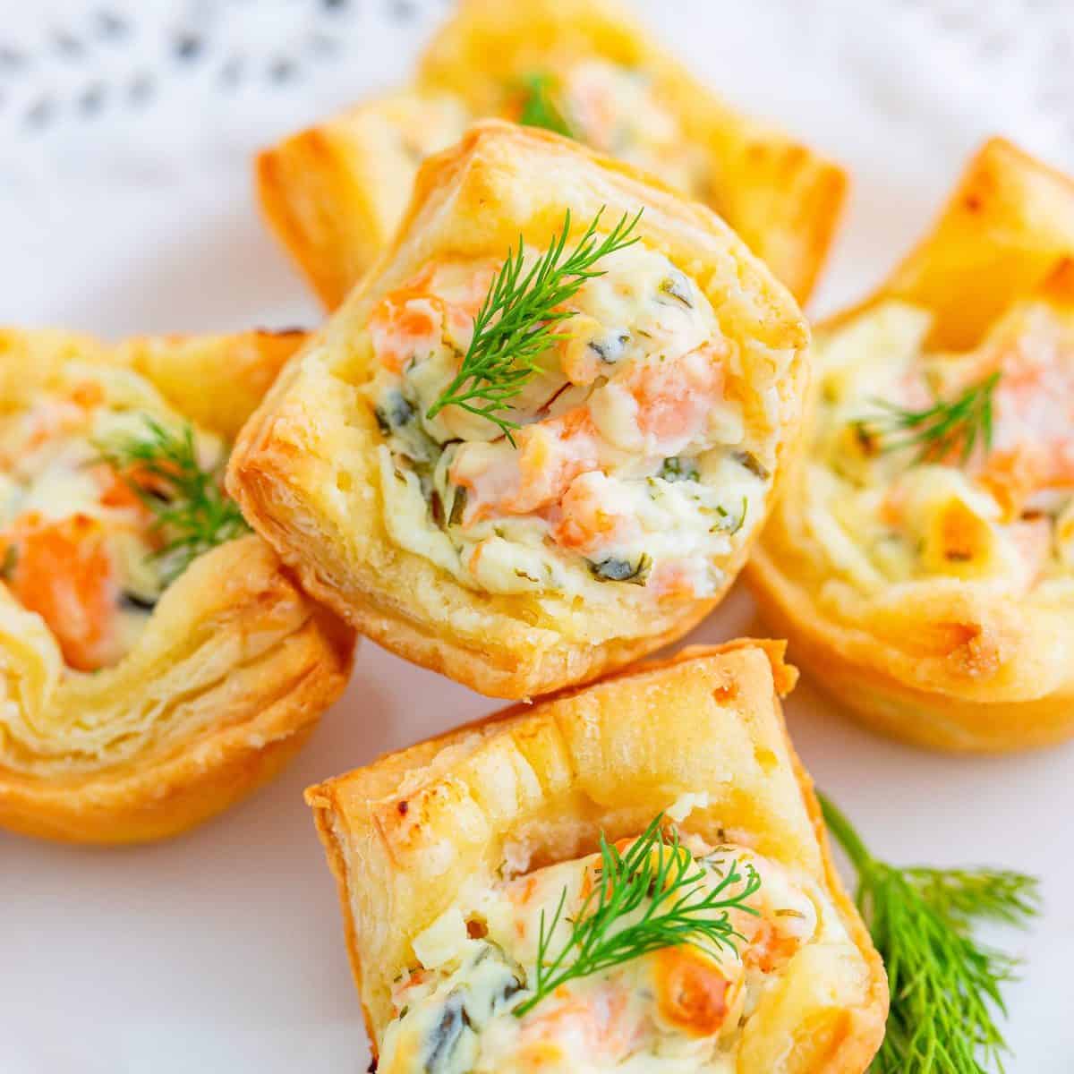 Paniers Feuilletés Salmon Puff Pastry Baskets  - includes 4