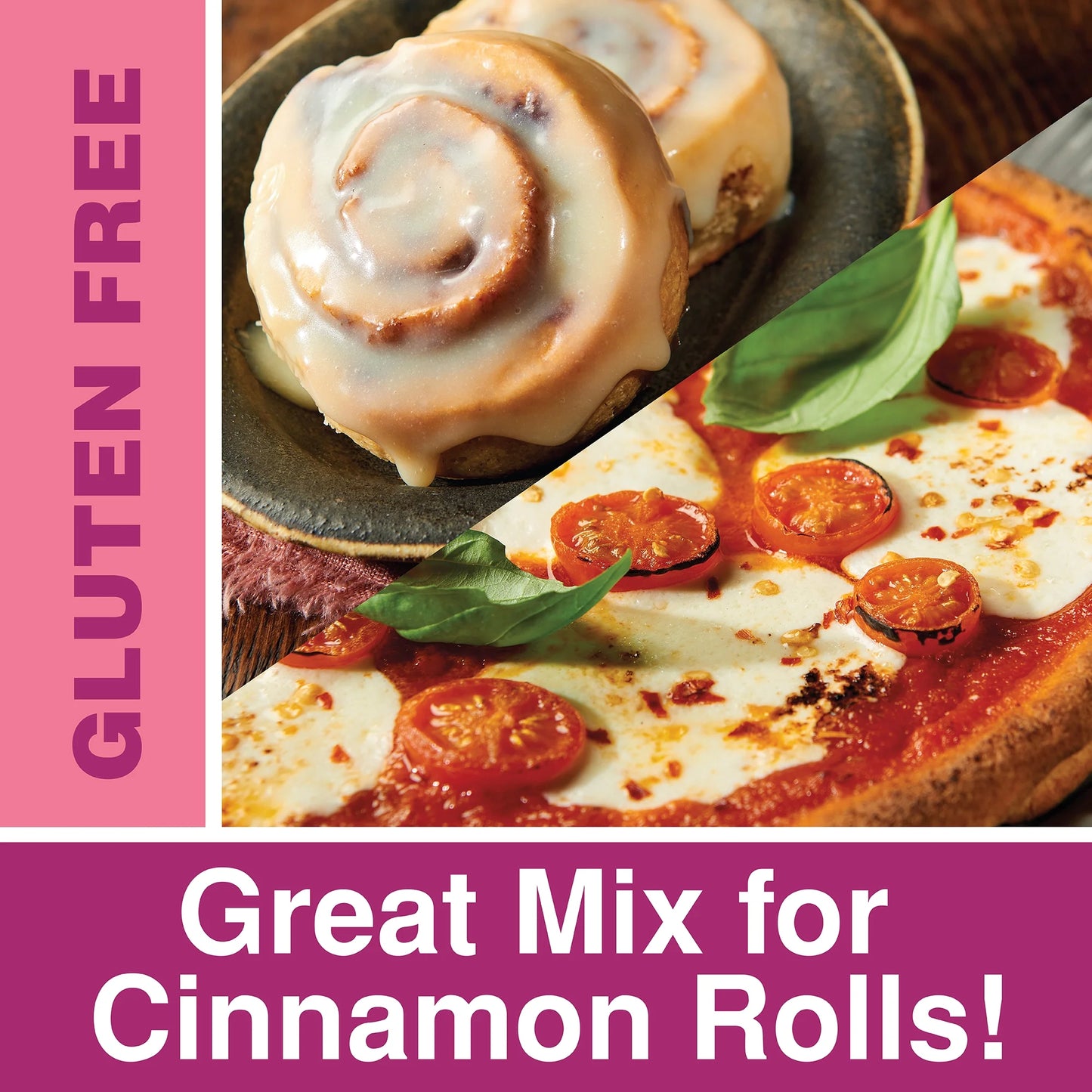 XO Baking Co. Gluten Free Pizza Crust Gourmet Baking Mix - Cinnamon Roll Mix; Non-GMO; Kosher; Rice, Dairy, Peanut, Soy and Grain Free, 16 oz - Pack of 6