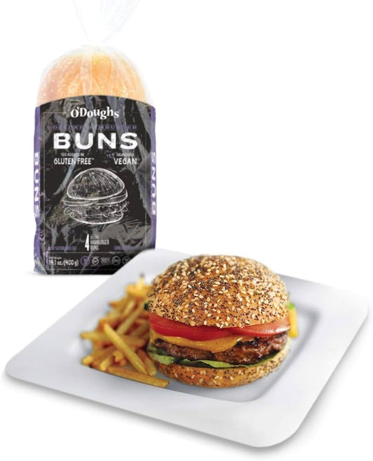 O'Dough Gluten Free and Vegan Deluxe Hamburger Buns, 14.1 oz - Pack of 2