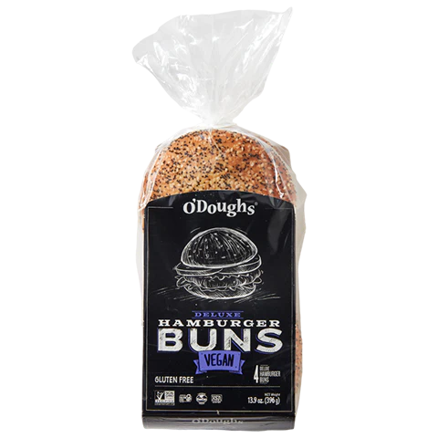 O'Dough Gluten Free and Vegan Deluxe Hamburger Buns, 14.1 oz - Pack of 2