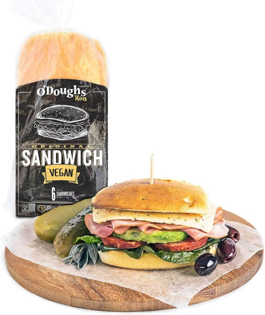 O'Doughs Gluten Free and Vegan Sandwich Buns, Presliced, 18 oz - Pack of 2