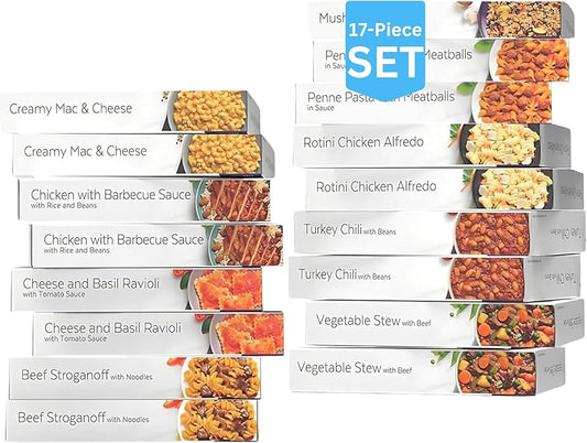 HMR Ultimate Entrée Pack | Pre-packaged Lunch or Dinner to Support Weight Loss | Pack of 17 Ready to Eat Meals | 10-20 grams of Protein per Entrée | Low Calorie Food | 7-8oz Servings per Meal