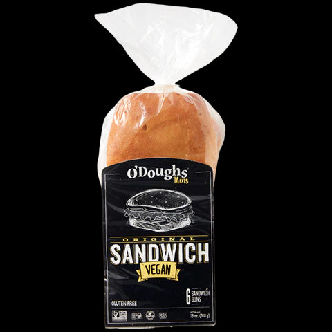 O'Doughs Gluten Free and Vegan Sandwich Buns, Presliced, 18 oz - Pack of 2
