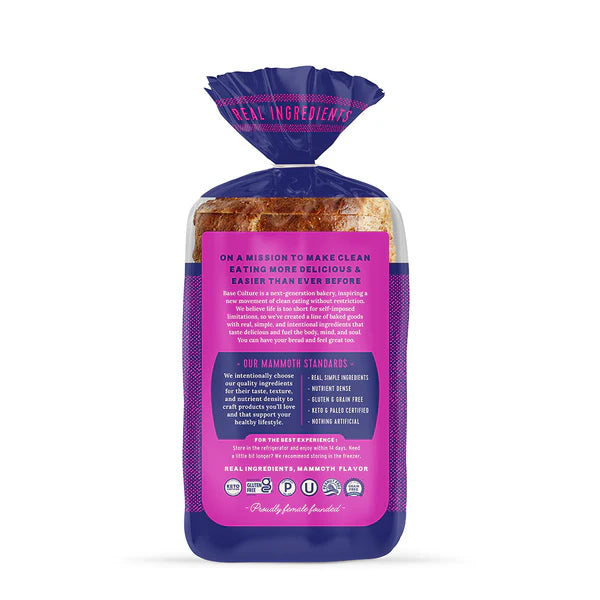 Base Culture Gluten Free Cinnamon Raisin Paleo Keto Bread - 2 Pack