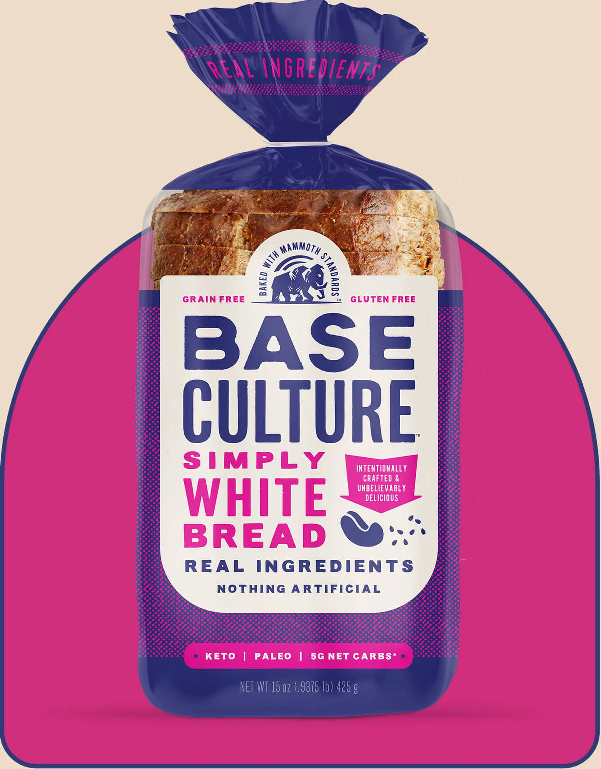 Base Culture Gluten Free Simply White Paleo Bread - 2 Pack