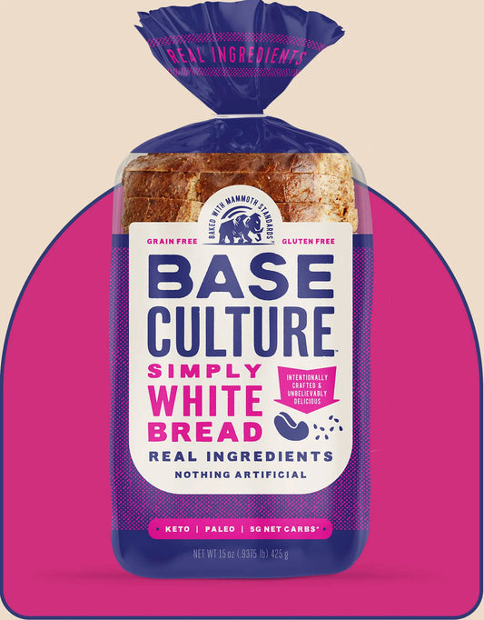 Base Culture Gluten Free Simply White Paleo Bread - 2 Pack