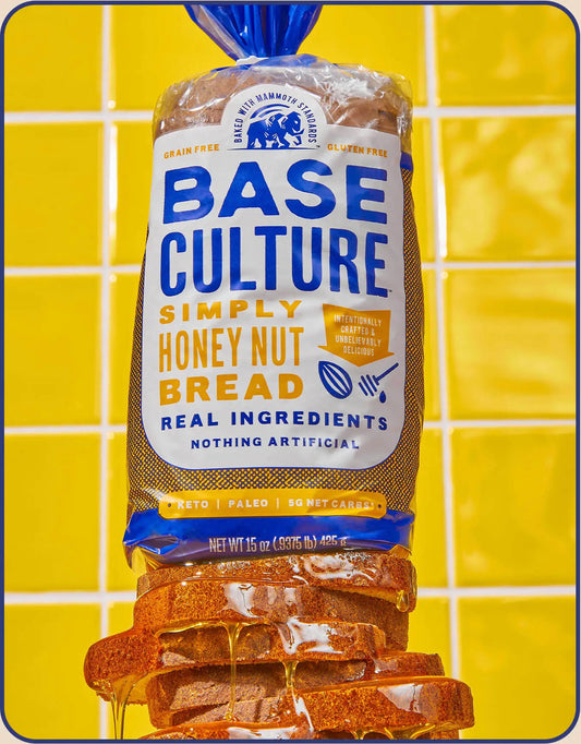 Base Culture Gluten Free Simply Honey Nut Paleo Bread - 2 Pack
