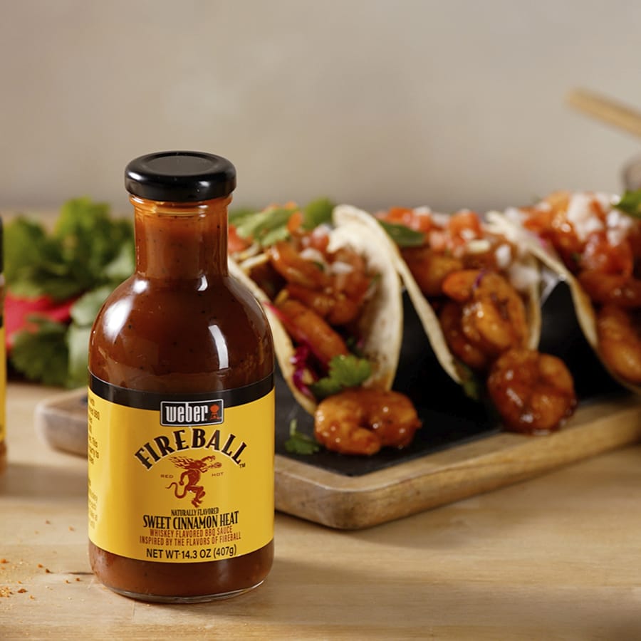 Weber Fireball Whiskey Flavored BBQ Sauce, 13.3 oz - Pack of 2