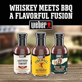 Weber Fireball Whiskey Flavored BBQ Sauce, 13.3 oz - Pack of 2