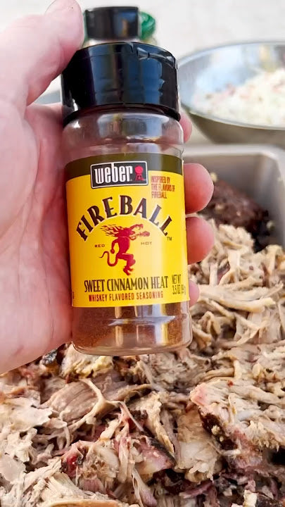 Weber Fireball Bourbon Whiskey Flavored Spice and Sauce Variety 3 Pack- Includes Seasoning, Hot Sauce, and BBQ Sauce Gift Basket