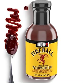 Weber Fireball Whiskey Flavored BBQ Sauce, 13.3 oz - Pack of 2