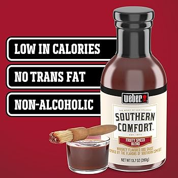 Weber Southern Comfort Whiskey Flavored BBQ Sauce, 13.3 oz - Pack of 2