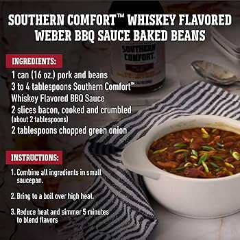 Weber Southern Comfort Whiskey Flavored BBQ Sauce, 13.3 oz - Pack of 2