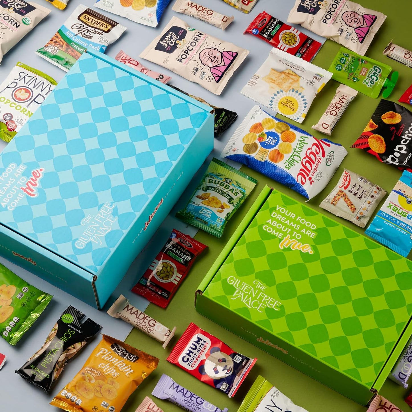 Premium Gluten Free, Vegan - Dairy, Soy and Fig Free - Healthy Snacks Care Package, includes 20 items