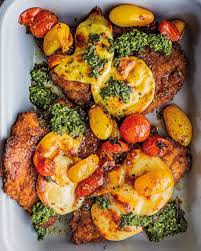 Lemon Pepper Chicken Schnitzel with Garlic Butter Broccoli & Potatoes - Pack of 2