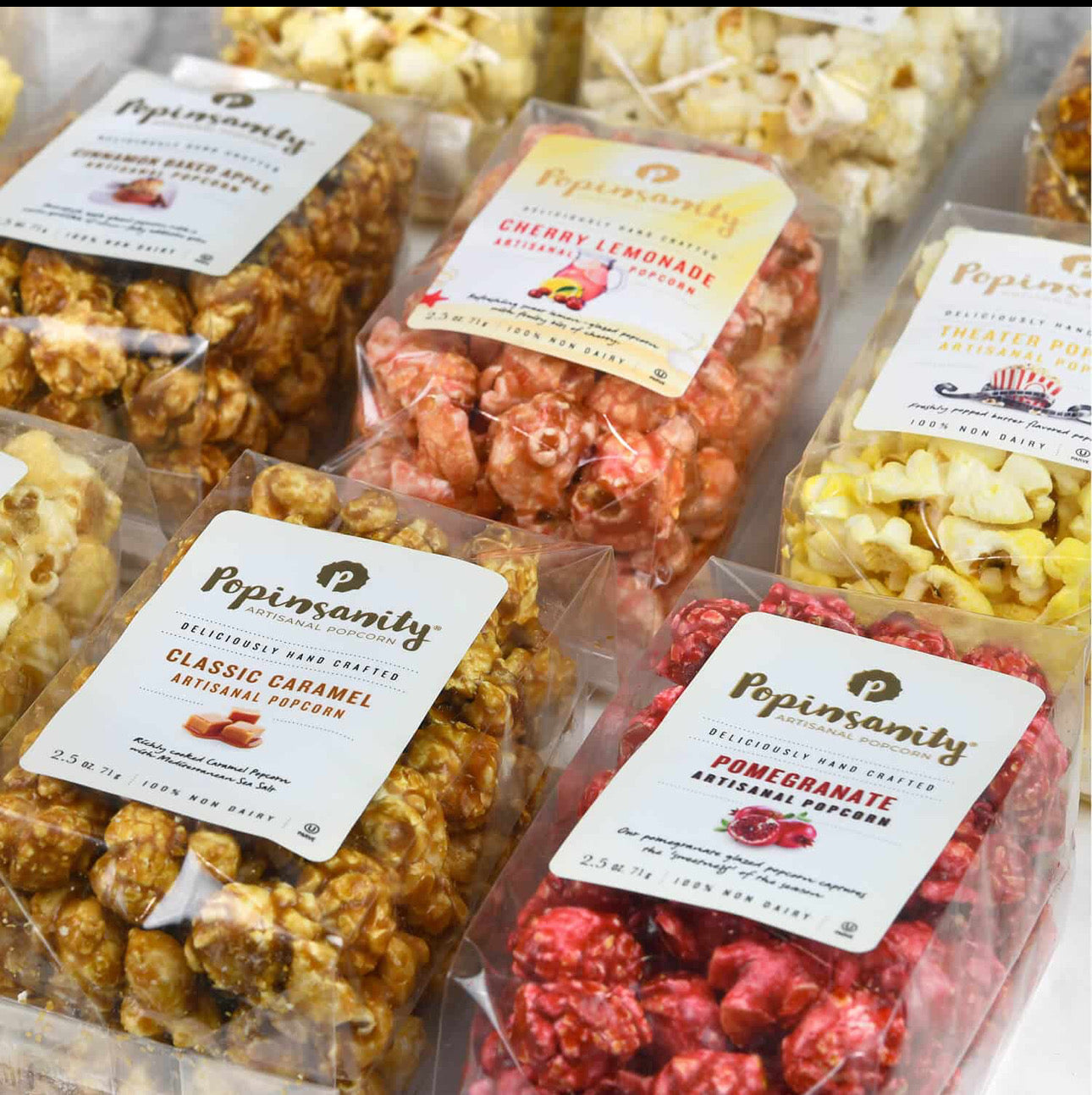 Popinsanity Gourmet Popcorn Variety Sampler Gift Box - includes 10