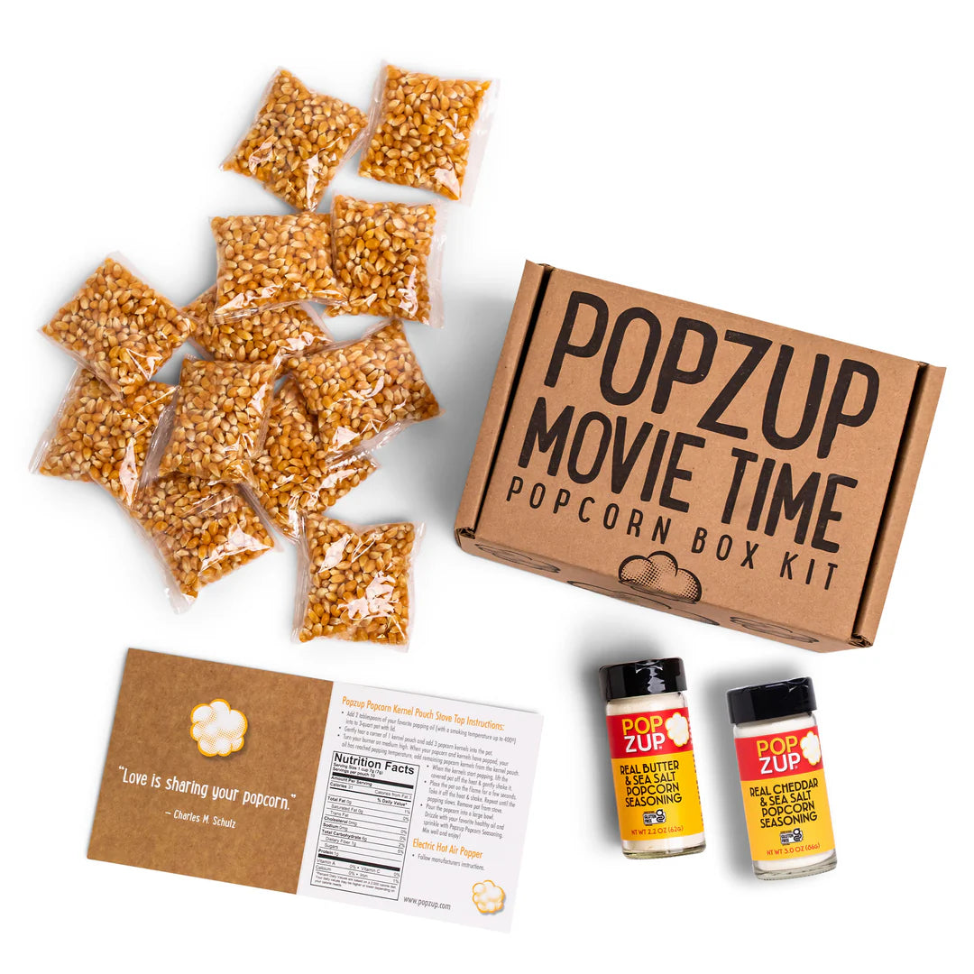 Popzup Try Them All Popcorn Variety Pack, Non-GMO, Gluten Free - Large Family Size - Pack of 5