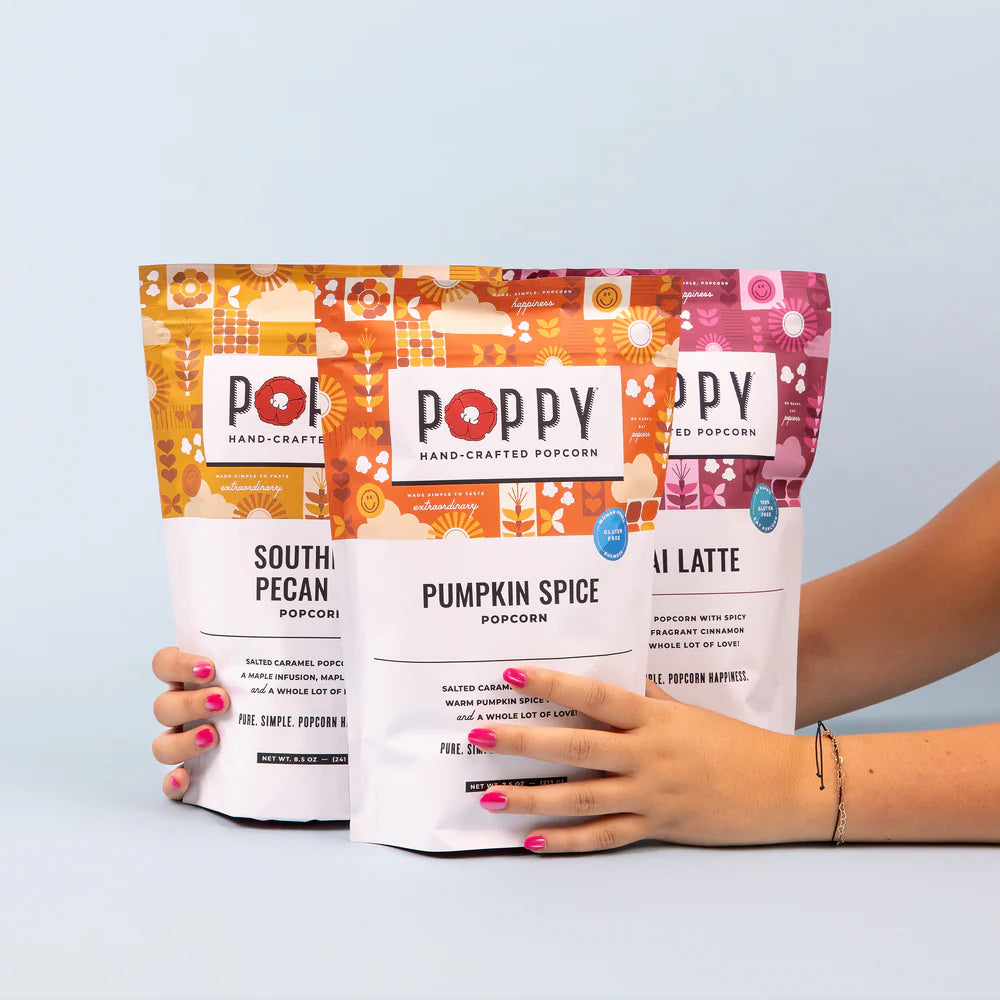 Poppy Handcrafted Popcorn Fall Favorites Gift Set