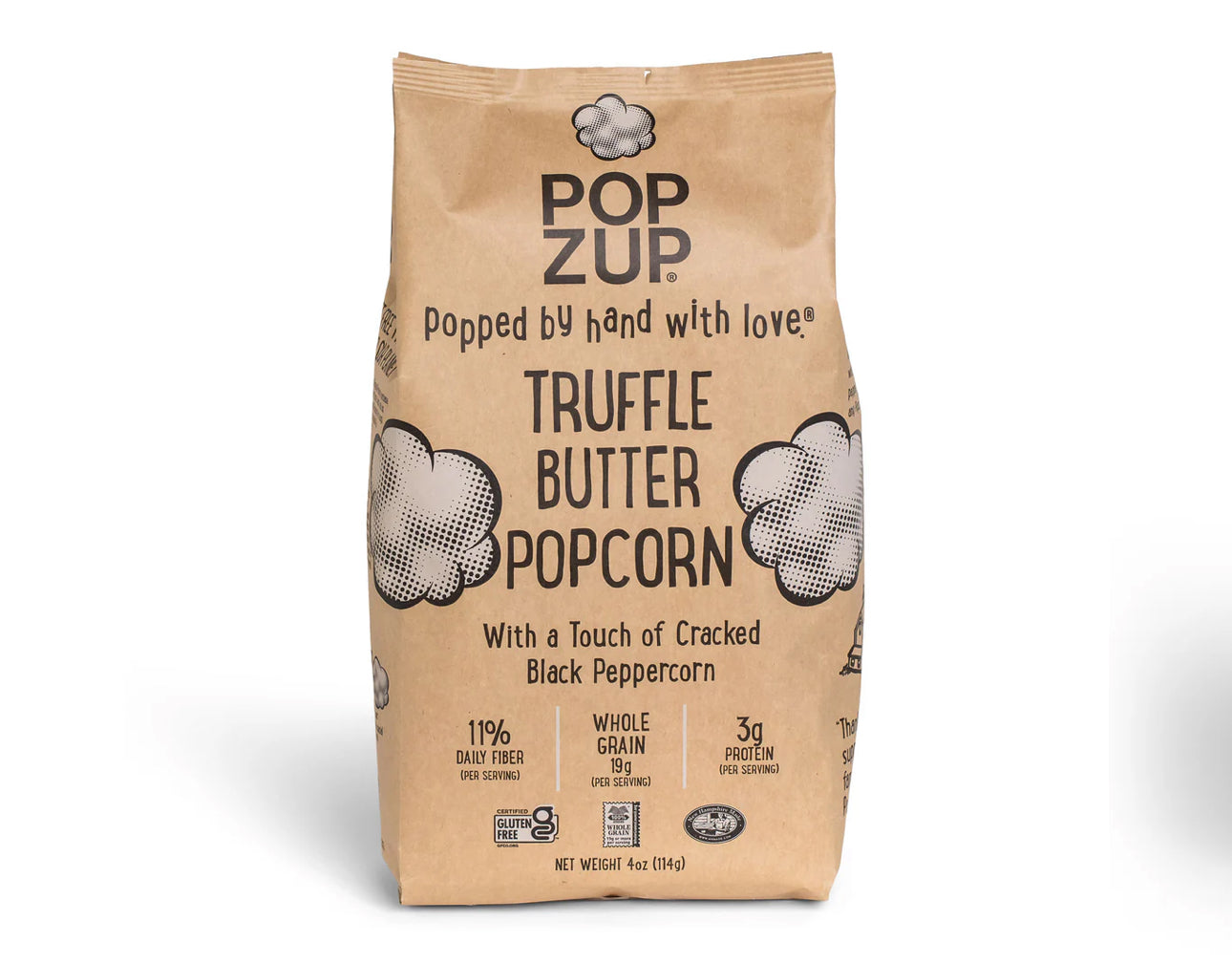 Popzup Try Them All Popcorn Variety Pack, Non-GMO, Gluten Free - Large Family Size - Pack of 5