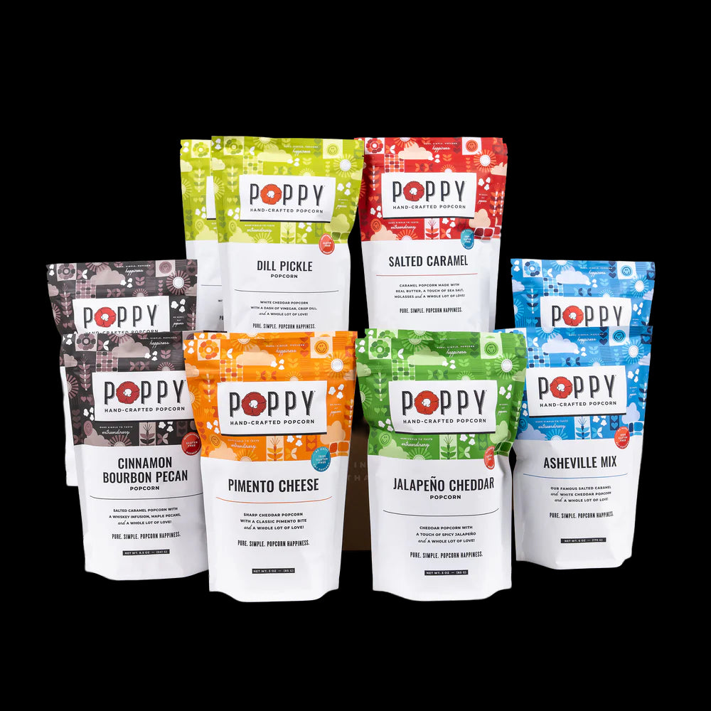 Poppy Handcrafted Popcorn Crowd Pleaser Gift Set