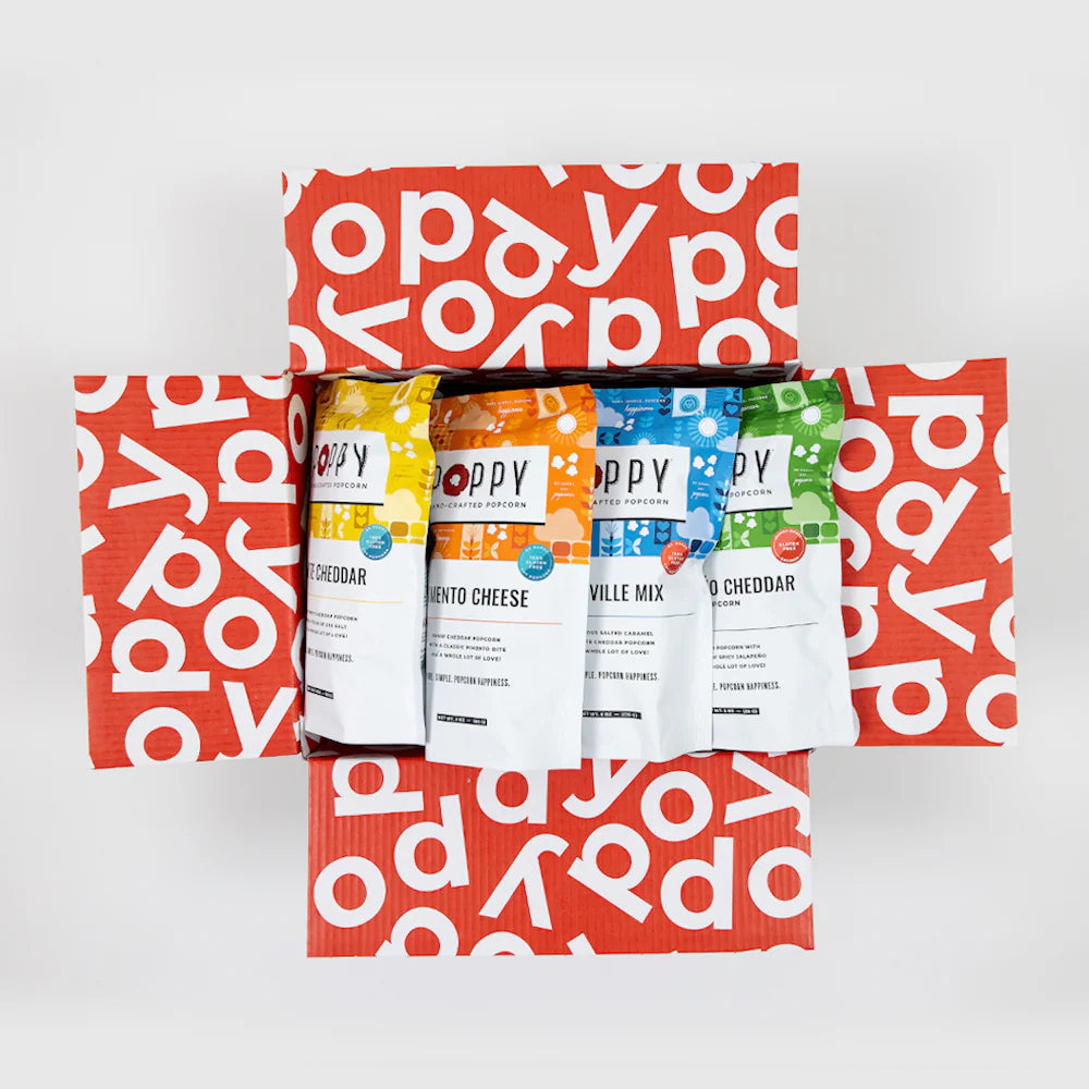 Poppy Handcrafted Popcorn Crowd Pleaser Gift Set