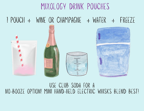 Mixology Adult Wine & Cocktail Slush Pouches - 28 Flavors