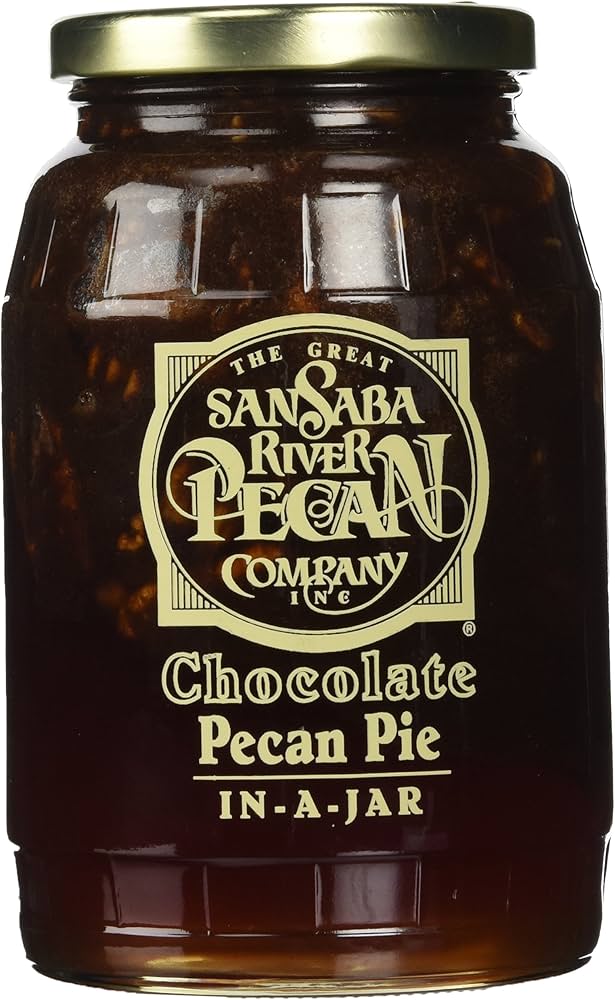Chocolate Pecan Pie In A Jar - The Great San Saba River Pecan Company