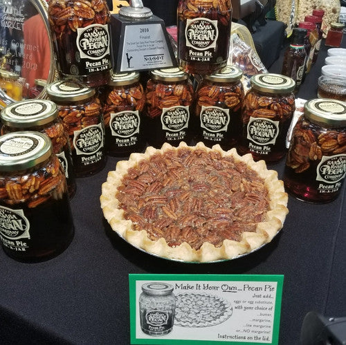 Chocolate Pecan Pie In A Jar - The Great San Saba River Pecan Company