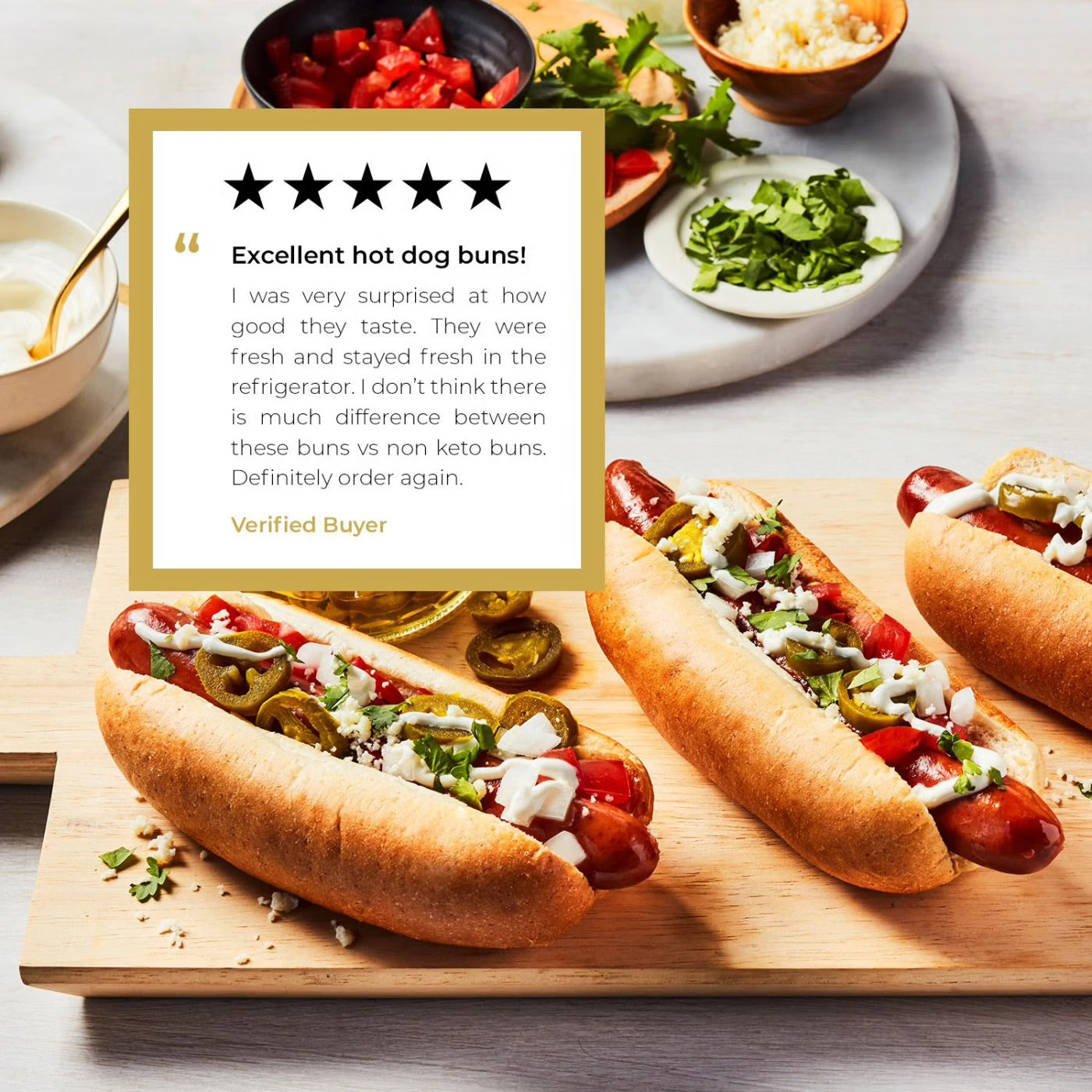 Hero Classic Hot Dog Buns - 0g Net Low Carb Buns | High Fiber, 0g Net Carbs, 0g Sugar - Pack of 2