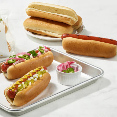 Hero Classic Hot Dog Buns - 0g Net Low Carb Buns | High Fiber, 0g Net Carbs, 0g Sugar - Pack of 2