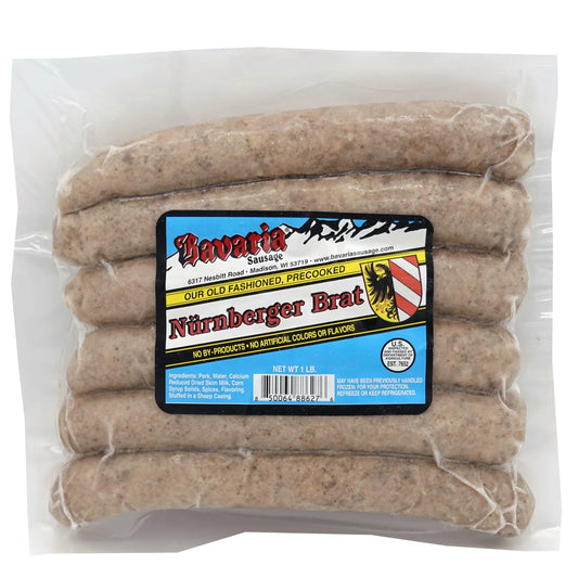 Nurnberger Style Bratwurst Breakfast Sausage - 1 lb