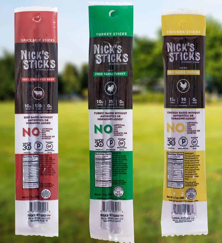 Nick's Sticks Free Range Turkey Snack Sticks, Clean & Balanced | Made in the USA | Gluten Free | Paleo, Keto, Whole30 Approved | No Soy, Antibiotics or Hormones - 1.7 oz, 2 Sticks per pack - Pack of 25