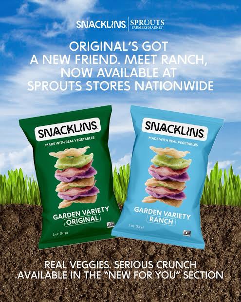 SNACKLINS Plant Based Crisps GARDEN Variety - Gluten Free, Grain Free, 100% Kosher, Vegan Healthy Snacks, Crunchy Puffed Snack, Just 90 Calories Per Bag - Pack of 12