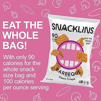 SNACKLINS Plant Based Crisps 4 Flavor Variety - Nacho, BBQ, Teriyaki, Chesapeake Bay - Gluten Free, Grain Free, 100% Kosher, Vegan Healthy Snacks, No Added Sugar Crunchy Puffed Snack Only 90 Calories Per Bag - Pack of 12