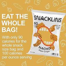 SNACKLINS Plant Based Crisps 4 Flavor Variety - Nacho, BBQ, Teriyaki, Chesapeake Bay - Gluten Free, Grain Free, 100% Kosher, Vegan Healthy Snacks, No Added Sugar Crunchy Puffed Snack Only 90 Calories Per Bag - Pack of 12