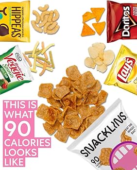 SNACKLINS Plant Based Crisps 4 Flavor Variety - Nacho, BBQ, Teriyaki, Chesapeake Bay - Gluten Free, Grain Free, 100% Kosher, Vegan Healthy Snacks, No Added Sugar Crunchy Puffed Snack Only 90 Calories Per Bag - Pack of 12