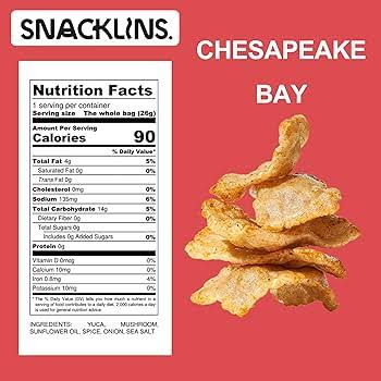 SNACKLINS Plant Based Crisps 4 Flavor Variety - Nacho, BBQ, Teriyaki, Chesapeake Bay - Gluten Free, Grain Free, 100% Kosher, Vegan Healthy Snacks, No Added Sugar Crunchy Puffed Snack Only 90 Calories Per Bag - Pack of 12