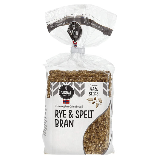Sigdal Rye & Spelt Bran Wholegrain Crispbread Bag, 8.29 oz
