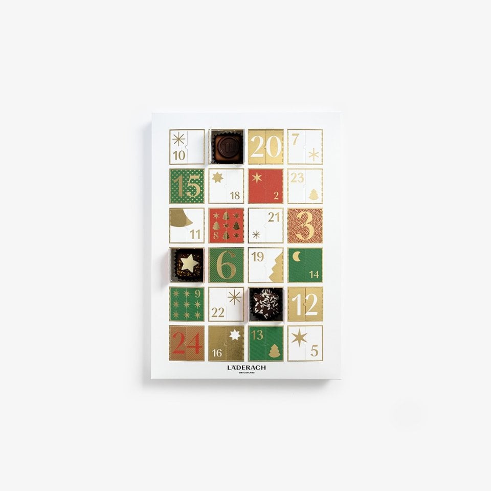 Läderach Advent Calendar Swiss Chocolate Pralines Selection