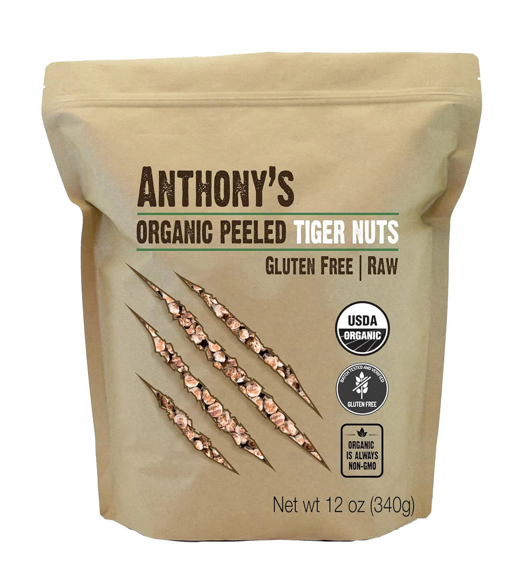 Anthony's Organic Peeled Tiger Nuts, Gluten Free, Non GMO, Paleo Friendly - 12 Oz